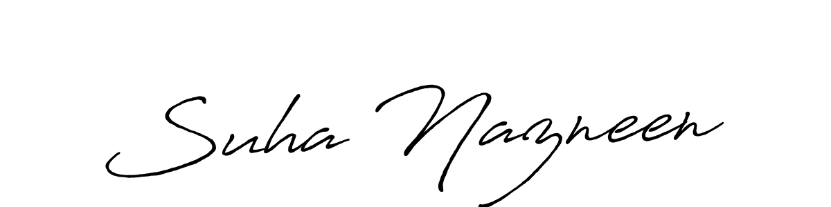 Also You can easily find your signature by using the search form. We will create Suha Nazneen name handwritten signature images for you free of cost using Antro_Vectra_Bolder sign style. Suha Nazneen signature style 7 images and pictures png