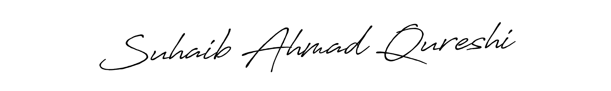 Design your own signature with our free online signature maker. With this signature software, you can create a handwritten (Antro_Vectra_Bolder) signature for name Suhaib Ahmad Qureshi. Suhaib Ahmad Qureshi signature style 7 images and pictures png