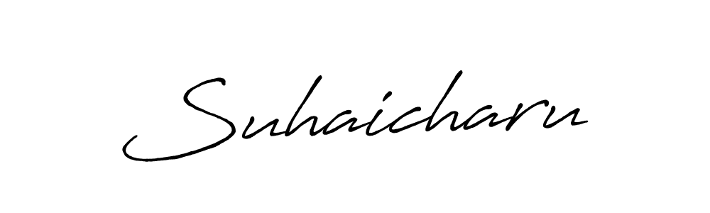 Make a beautiful signature design for name Suhaicharu. With this signature (Antro_Vectra_Bolder) style, you can create a handwritten signature for free. Suhaicharu signature style 7 images and pictures png