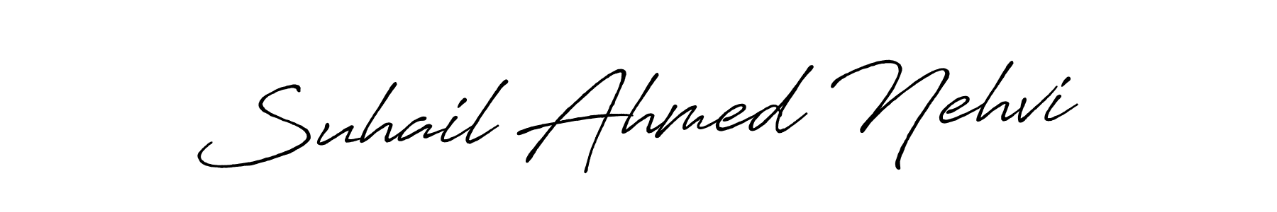 Make a beautiful signature design for name Suhail Ahmed Nehvi. Use this online signature maker to create a handwritten signature for free. Suhail Ahmed Nehvi signature style 7 images and pictures png