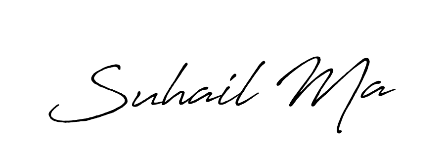 You should practise on your own different ways (Antro_Vectra_Bolder) to write your name (Suhail Ma) in signature. don't let someone else do it for you. Suhail Ma signature style 7 images and pictures png