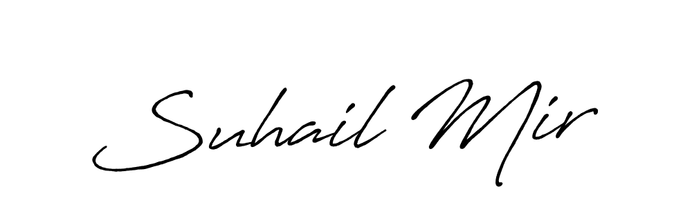 You should practise on your own different ways (Antro_Vectra_Bolder) to write your name (Suhail Mir) in signature. don't let someone else do it for you. Suhail Mir signature style 7 images and pictures png