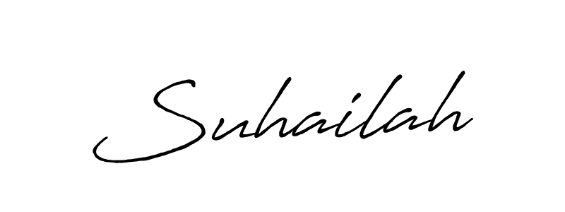 Make a beautiful signature design for name Suhailah. With this signature (Antro_Vectra_Bolder) style, you can create a handwritten signature for free. Suhailah signature style 7 images and pictures png