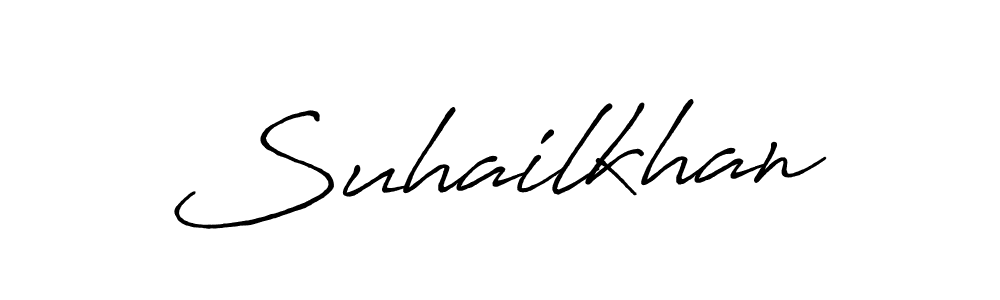 How to make Suhailkhan signature? Antro_Vectra_Bolder is a professional autograph style. Create handwritten signature for Suhailkhan name. Suhailkhan signature style 7 images and pictures png