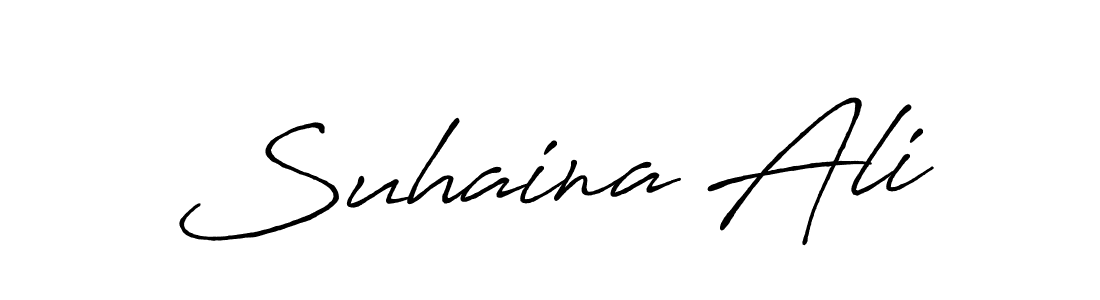 Use a signature maker to create a handwritten signature online. With this signature software, you can design (Antro_Vectra_Bolder) your own signature for name Suhaina Ali. Suhaina Ali signature style 7 images and pictures png