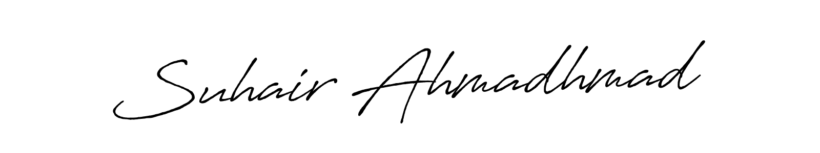 This is the best signature style for the Suhair Ahmadhmad name. Also you like these signature font (Antro_Vectra_Bolder). Mix name signature. Suhair Ahmadhmad signature style 7 images and pictures png