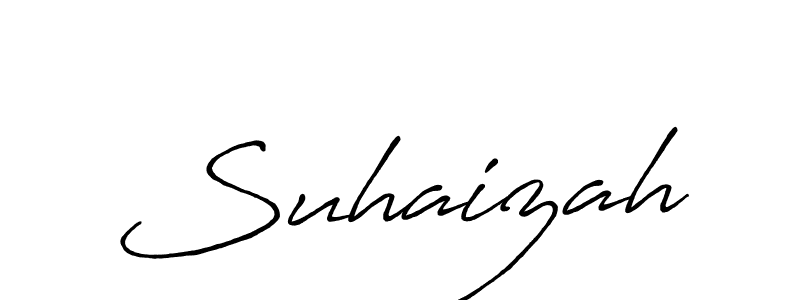 Use a signature maker to create a handwritten signature online. With this signature software, you can design (Antro_Vectra_Bolder) your own signature for name Suhaizah. Suhaizah signature style 7 images and pictures png