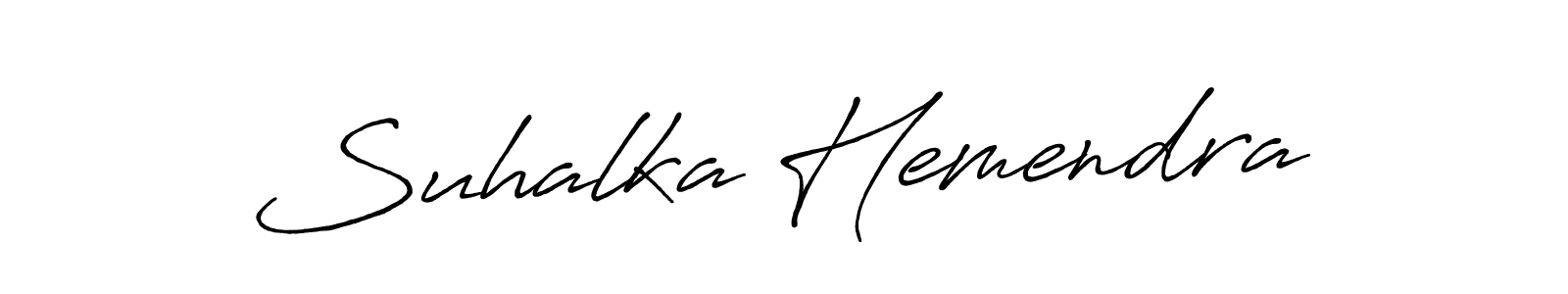 It looks lik you need a new signature style for name Suhalka Hemendra. Design unique handwritten (Antro_Vectra_Bolder) signature with our free signature maker in just a few clicks. Suhalka Hemendra signature style 7 images and pictures png