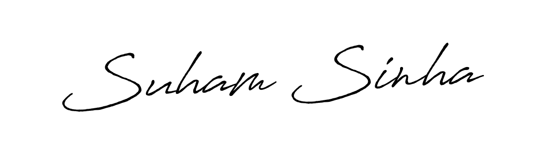 It looks lik you need a new signature style for name Suham Sinha. Design unique handwritten (Antro_Vectra_Bolder) signature with our free signature maker in just a few clicks. Suham Sinha signature style 7 images and pictures png