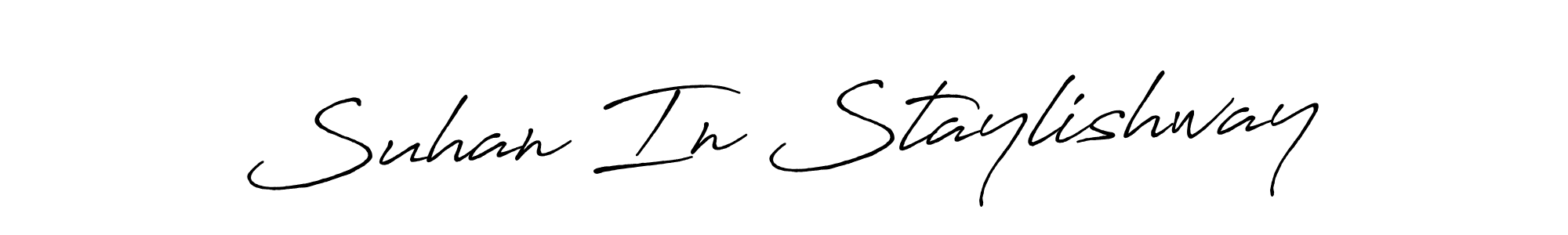 Make a beautiful signature design for name Suhan In Staylishway. With this signature (Antro_Vectra_Bolder) style, you can create a handwritten signature for free. Suhan In Staylishway signature style 7 images and pictures png