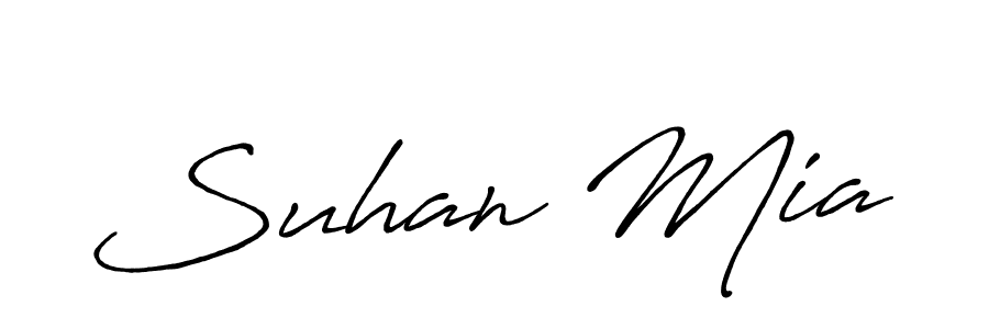 You should practise on your own different ways (Antro_Vectra_Bolder) to write your name (Suhan Mia) in signature. don't let someone else do it for you. Suhan Mia signature style 7 images and pictures png