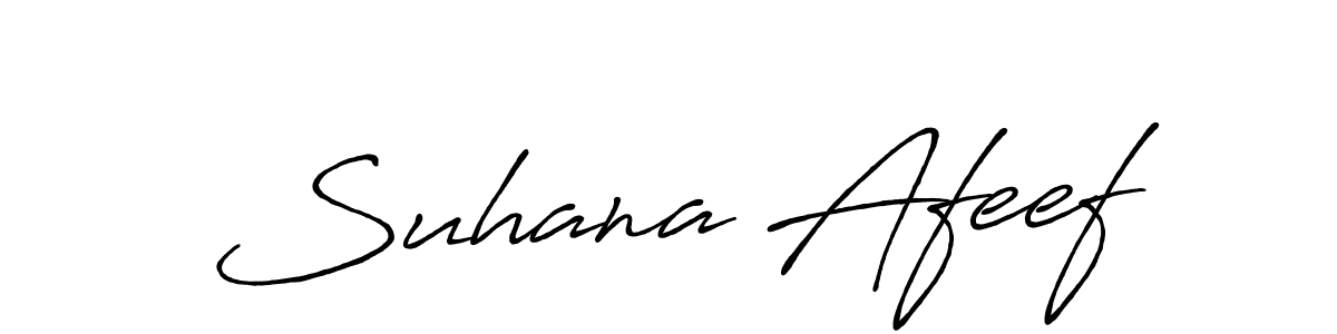 Also we have Suhana Afeef name is the best signature style. Create professional handwritten signature collection using Antro_Vectra_Bolder autograph style. Suhana Afeef signature style 7 images and pictures png