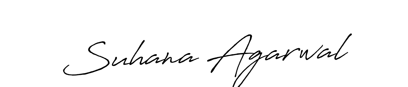 You should practise on your own different ways (Antro_Vectra_Bolder) to write your name (Suhana Agarwal) in signature. don't let someone else do it for you. Suhana Agarwal signature style 7 images and pictures png