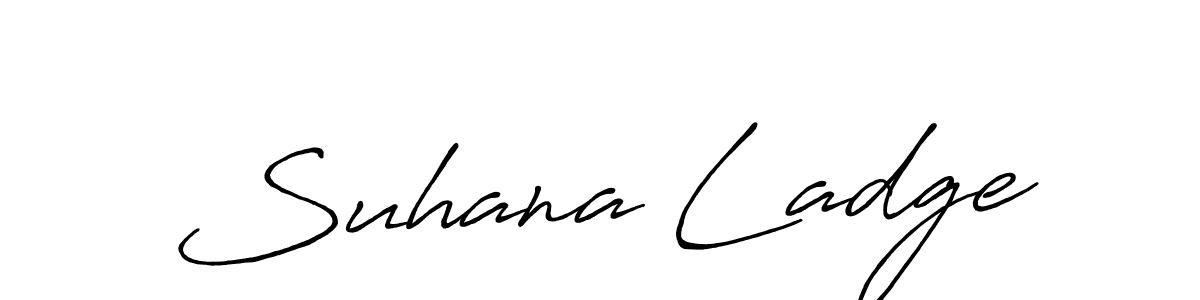 Also we have Suhana Ladge name is the best signature style. Create professional handwritten signature collection using Antro_Vectra_Bolder autograph style. Suhana Ladge signature style 7 images and pictures png