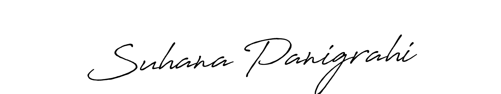 This is the best signature style for the Suhana Panigrahi name. Also you like these signature font (Antro_Vectra_Bolder). Mix name signature. Suhana Panigrahi signature style 7 images and pictures png