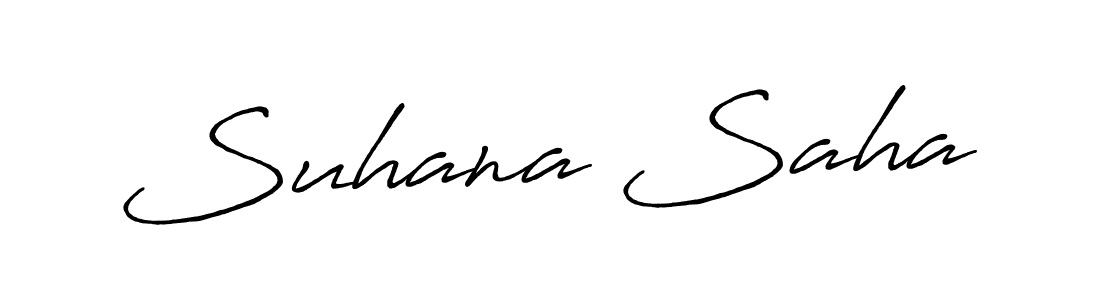 How to make Suhana Saha name signature. Use Antro_Vectra_Bolder style for creating short signs online. This is the latest handwritten sign. Suhana Saha signature style 7 images and pictures png