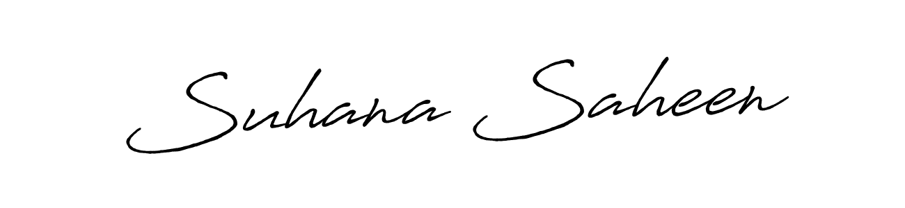 How to make Suhana Saheen name signature. Use Antro_Vectra_Bolder style for creating short signs online. This is the latest handwritten sign. Suhana Saheen signature style 7 images and pictures png