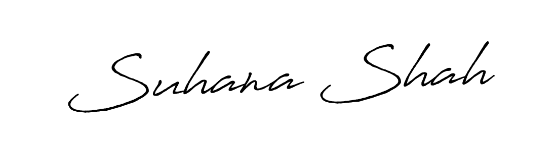 How to make Suhana Shah name signature. Use Antro_Vectra_Bolder style for creating short signs online. This is the latest handwritten sign. Suhana Shah signature style 7 images and pictures png