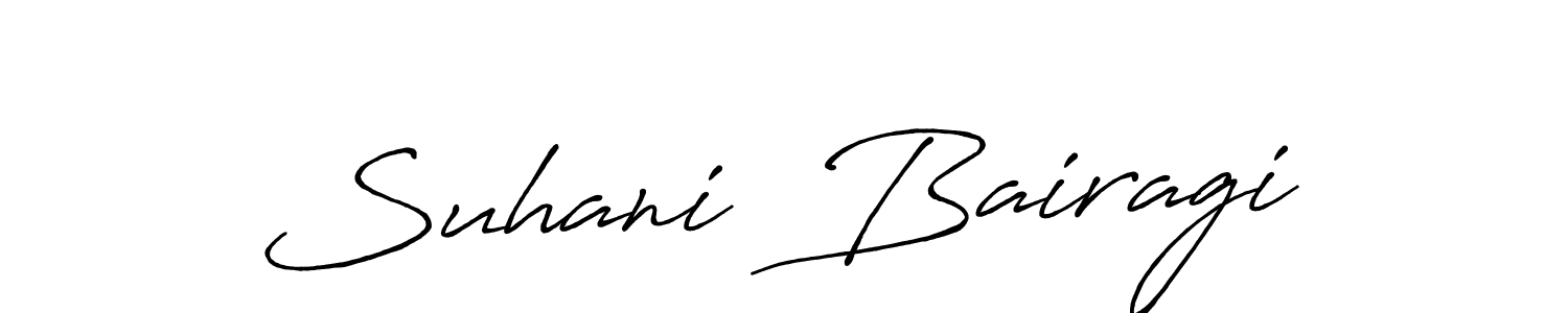 This is the best signature style for the Suhani  Bairagi name. Also you like these signature font (Antro_Vectra_Bolder). Mix name signature. Suhani  Bairagi signature style 7 images and pictures png