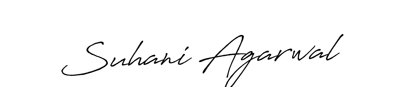 Suhani Agarwal stylish signature style. Best Handwritten Sign (Antro_Vectra_Bolder) for my name. Handwritten Signature Collection Ideas for my name Suhani Agarwal. Suhani Agarwal signature style 7 images and pictures png