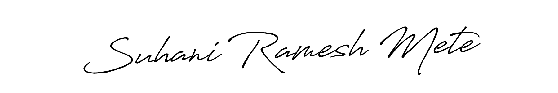 This is the best signature style for the Suhani Ramesh Mete name. Also you like these signature font (Antro_Vectra_Bolder). Mix name signature. Suhani Ramesh Mete signature style 7 images and pictures png