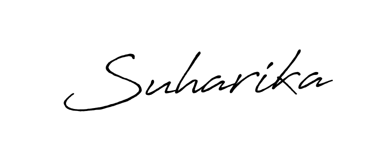 Use a signature maker to create a handwritten signature online. With this signature software, you can design (Antro_Vectra_Bolder) your own signature for name Suharika. Suharika signature style 7 images and pictures png