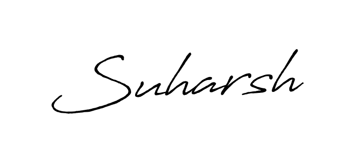 How to make Suharsh name signature. Use Antro_Vectra_Bolder style for creating short signs online. This is the latest handwritten sign. Suharsh signature style 7 images and pictures png