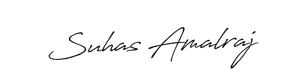 Use a signature maker to create a handwritten signature online. With this signature software, you can design (Antro_Vectra_Bolder) your own signature for name Suhas Amalraj. Suhas Amalraj signature style 7 images and pictures png