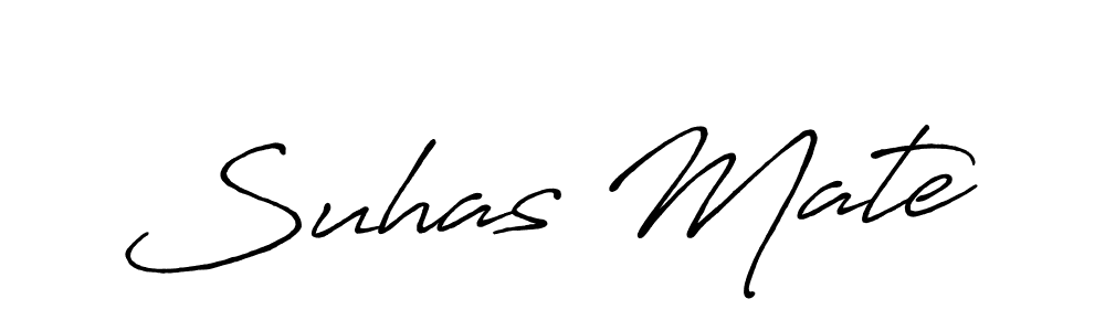 Create a beautiful signature design for name Suhas Mate. With this signature (Antro_Vectra_Bolder) fonts, you can make a handwritten signature for free. Suhas Mate signature style 7 images and pictures png
