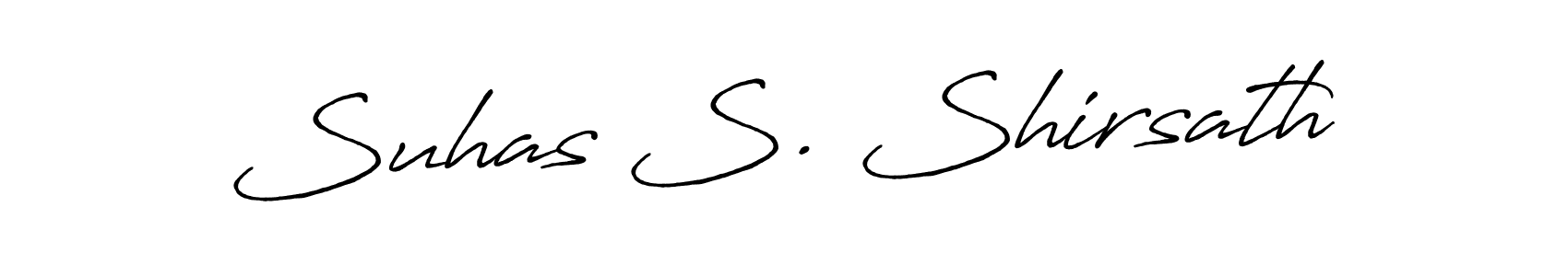Make a beautiful signature design for name Suhas S. Shirsath. With this signature (Antro_Vectra_Bolder) style, you can create a handwritten signature for free. Suhas S. Shirsath signature style 7 images and pictures png