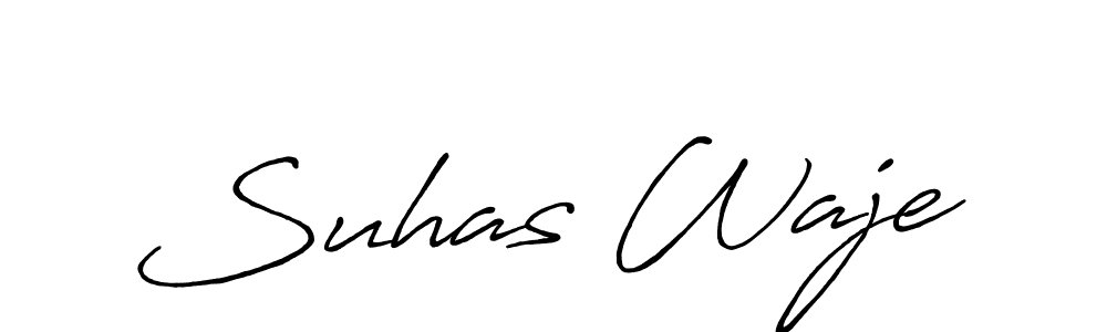 Make a beautiful signature design for name Suhas Waje. With this signature (Antro_Vectra_Bolder) style, you can create a handwritten signature for free. Suhas Waje signature style 7 images and pictures png