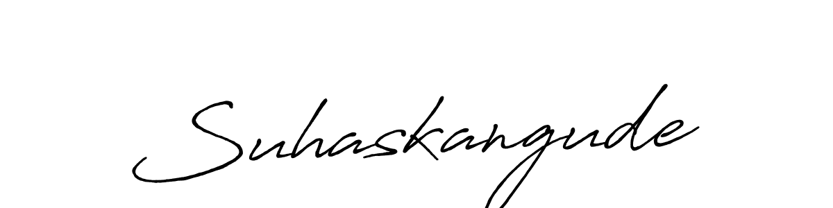 How to make Suhaskangude name signature. Use Antro_Vectra_Bolder style for creating short signs online. This is the latest handwritten sign. Suhaskangude signature style 7 images and pictures png
