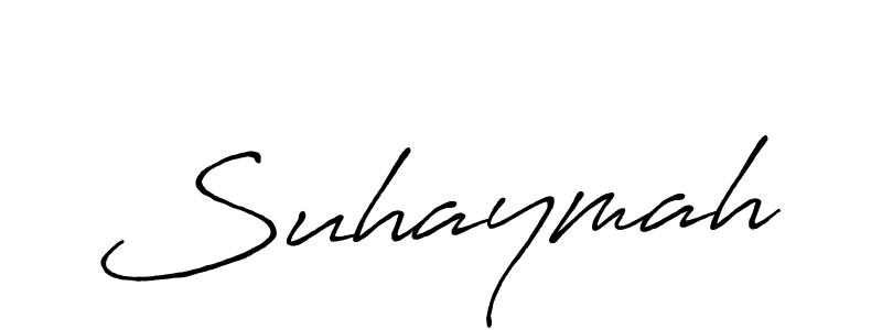 Create a beautiful signature design for name Suhaymah. With this signature (Antro_Vectra_Bolder) fonts, you can make a handwritten signature for free. Suhaymah signature style 7 images and pictures png