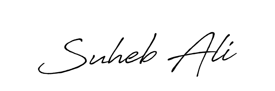 How to make Suheb Ali signature? Antro_Vectra_Bolder is a professional autograph style. Create handwritten signature for Suheb Ali name. Suheb Ali signature style 7 images and pictures png