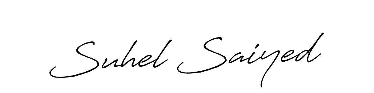 Make a short Suhel Saiyed signature style. Manage your documents anywhere anytime using Antro_Vectra_Bolder. Create and add eSignatures, submit forms, share and send files easily. Suhel Saiyed signature style 7 images and pictures png