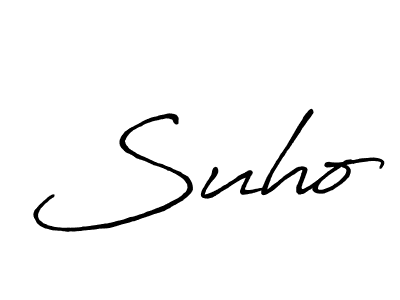 Design your own signature with our free online signature maker. With this signature software, you can create a handwritten (Antro_Vectra_Bolder) signature for name Suho. Suho signature style 7 images and pictures png