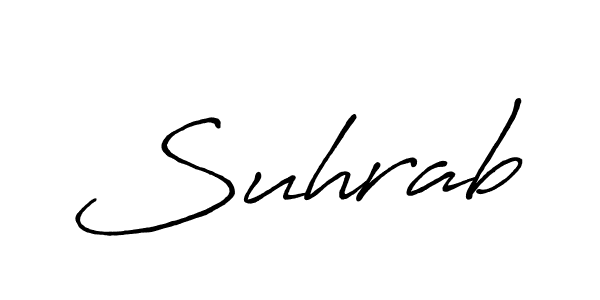 Make a beautiful signature design for name Suhrab. With this signature (Antro_Vectra_Bolder) style, you can create a handwritten signature for free. Suhrab signature style 7 images and pictures png