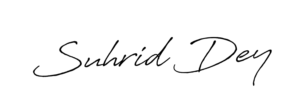It looks lik you need a new signature style for name Suhrid Dey. Design unique handwritten (Antro_Vectra_Bolder) signature with our free signature maker in just a few clicks. Suhrid Dey signature style 7 images and pictures png