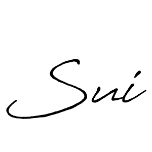 Design your own signature with our free online signature maker. With this signature software, you can create a handwritten (Antro_Vectra_Bolder) signature for name Sui. Sui signature style 7 images and pictures png