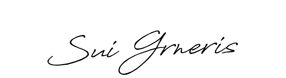 You should practise on your own different ways (Antro_Vectra_Bolder) to write your name (Sui Grneris) in signature. don't let someone else do it for you. Sui Grneris signature style 7 images and pictures png