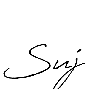 Suj stylish signature style. Best Handwritten Sign (Antro_Vectra_Bolder) for my name. Handwritten Signature Collection Ideas for my name Suj. Suj signature style 7 images and pictures png