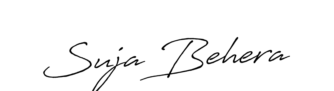 Suja Behera stylish signature style. Best Handwritten Sign (Antro_Vectra_Bolder) for my name. Handwritten Signature Collection Ideas for my name Suja Behera. Suja Behera signature style 7 images and pictures png