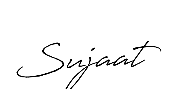 How to make Sujaat name signature. Use Antro_Vectra_Bolder style for creating short signs online. This is the latest handwritten sign. Sujaat signature style 7 images and pictures png