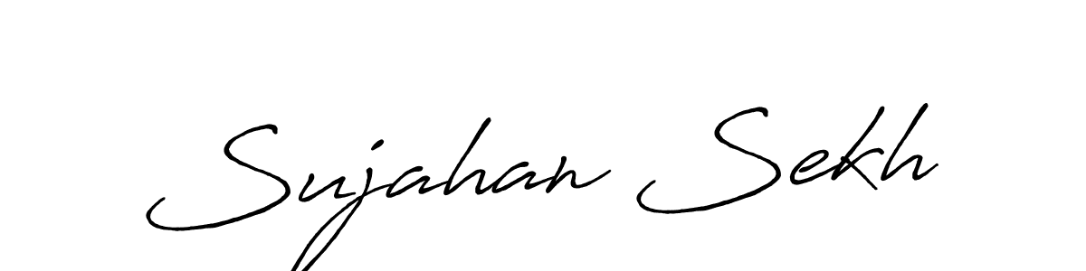 Make a beautiful signature design for name Sujahan Sekh. With this signature (Antro_Vectra_Bolder) style, you can create a handwritten signature for free. Sujahan Sekh signature style 7 images and pictures png