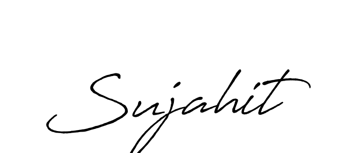 How to make Sujahit signature? Antro_Vectra_Bolder is a professional autograph style. Create handwritten signature for Sujahit name. Sujahit signature style 7 images and pictures png