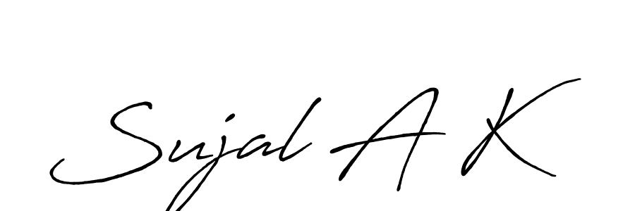 It looks lik you need a new signature style for name Sujal A K. Design unique handwritten (Antro_Vectra_Bolder) signature with our free signature maker in just a few clicks. Sujal A K signature style 7 images and pictures png