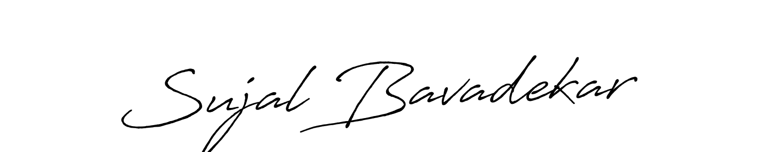 Make a beautiful signature design for name Sujal Bavadekar. With this signature (Antro_Vectra_Bolder) style, you can create a handwritten signature for free. Sujal Bavadekar signature style 7 images and pictures png