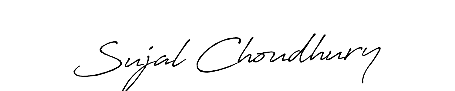 Sujal Choudhury stylish signature style. Best Handwritten Sign (Antro_Vectra_Bolder) for my name. Handwritten Signature Collection Ideas for my name Sujal Choudhury. Sujal Choudhury signature style 7 images and pictures png