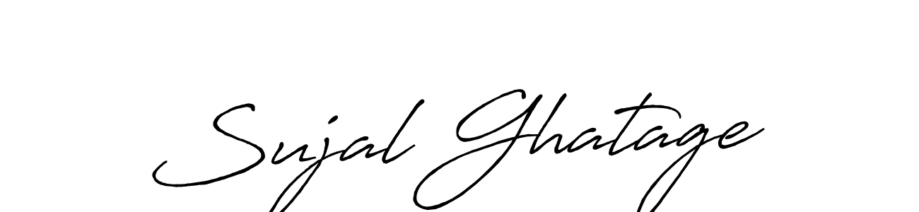 Design your own signature with our free online signature maker. With this signature software, you can create a handwritten (Antro_Vectra_Bolder) signature for name Sujal Ghatage. Sujal Ghatage signature style 7 images and pictures png