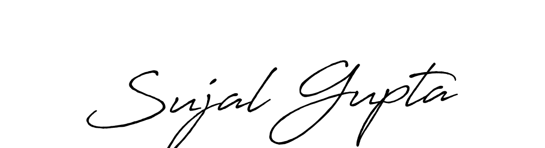 Design your own signature with our free online signature maker. With this signature software, you can create a handwritten (Antro_Vectra_Bolder) signature for name Sujal Gupta. Sujal Gupta signature style 7 images and pictures png